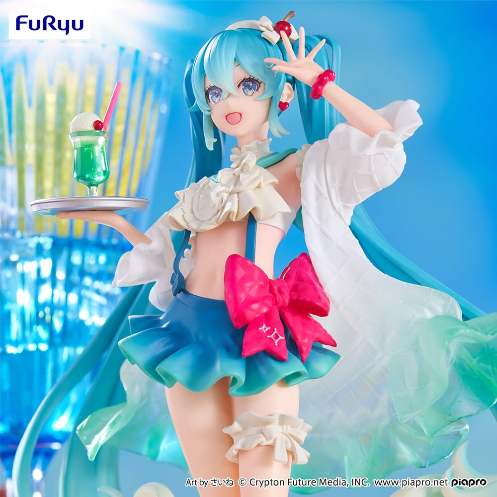 Hatsune Miku Exceed Creative Figure SweetSweets Series Melon Soda Float - FuRyu Corporation - Glacier Hobbies