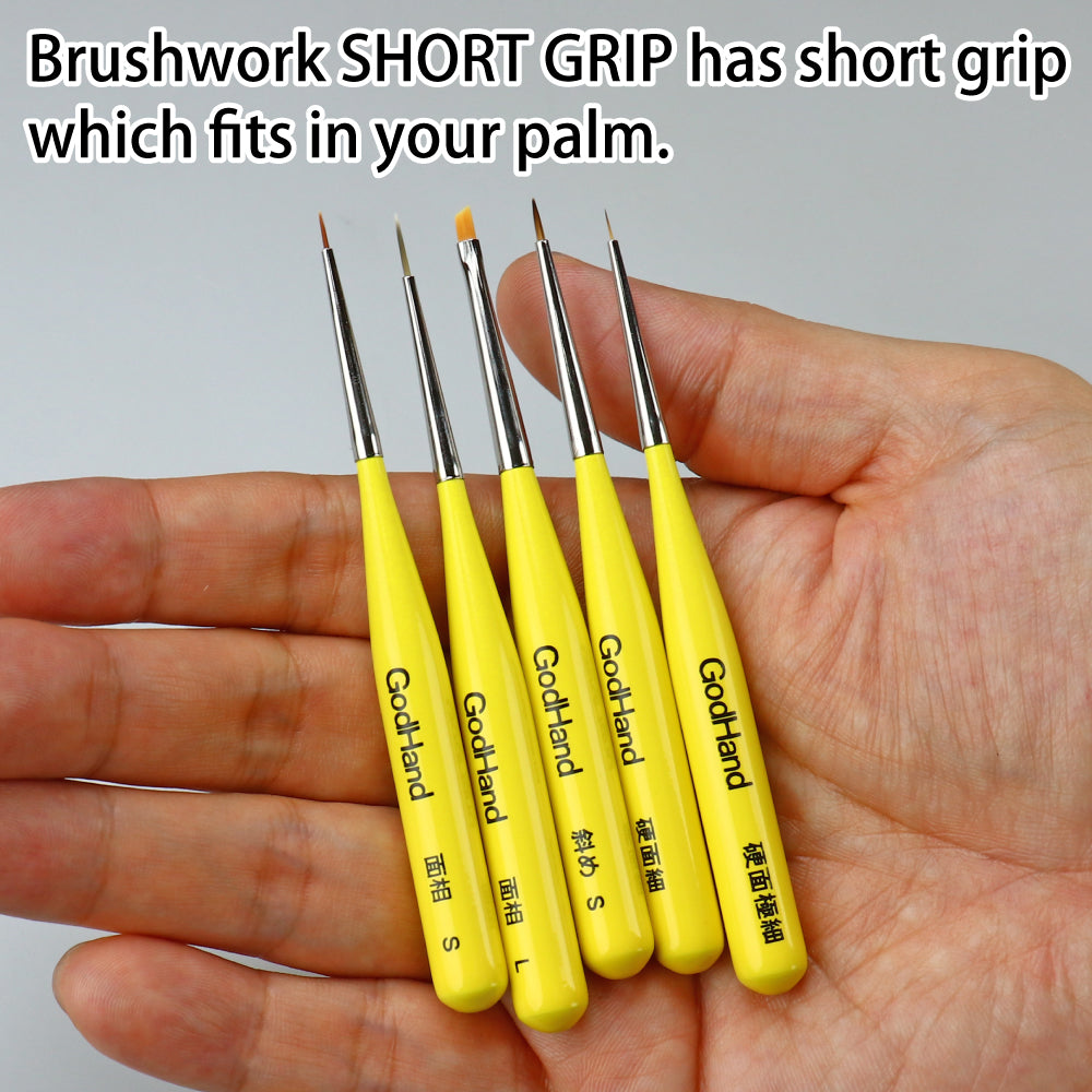 Godhand GH-EBRSYP-KH Brushwork Short Grip Sharp Point Fine - Glacier Hobbies - GodHand