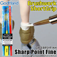 Godhand GH-EBRSYP-KH Brushwork Short Grip Sharp Point Fine - Glacier Hobbies - GodHand